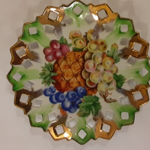 Vintage Artmark Originals Handpainted 7" Decor Fruit  Porcelain Collector Plate